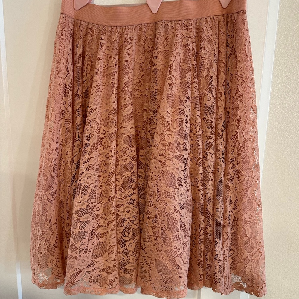 Torrid Blush Lace A-Line Skirt